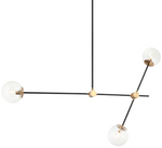 COSMIC luminaire suspendu noir et doré C78713AGCL