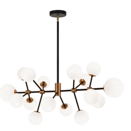 NOVU luminaire suspendu doré et noir C83016AGOP | Luminaire Plus.ca