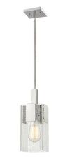Z-Lite Gantt luminaire suspendu simple nickel brossé et verres avec bulles 3002MP-BN