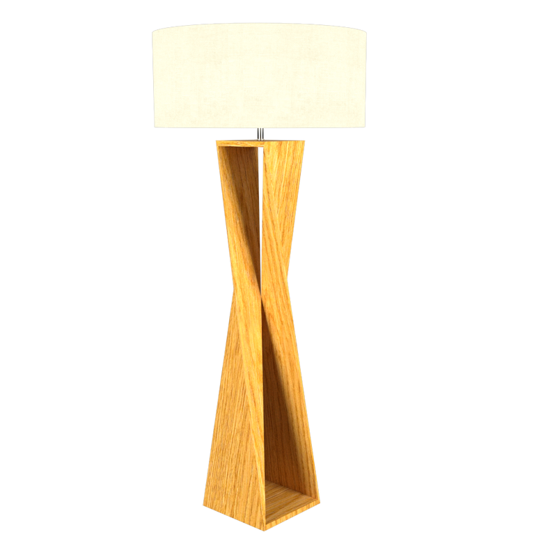 SPIN lampe de plancher en bois du Brésil 3029