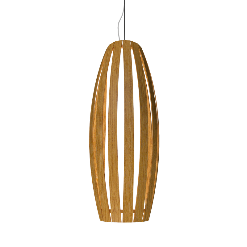 BARREL luminaire suspendu en bois du Brésil 305 | Luminaire Plus.ca