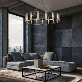 BEAU luminaire suspendu chrome 3031-15PN | Luminaire Plus.ca