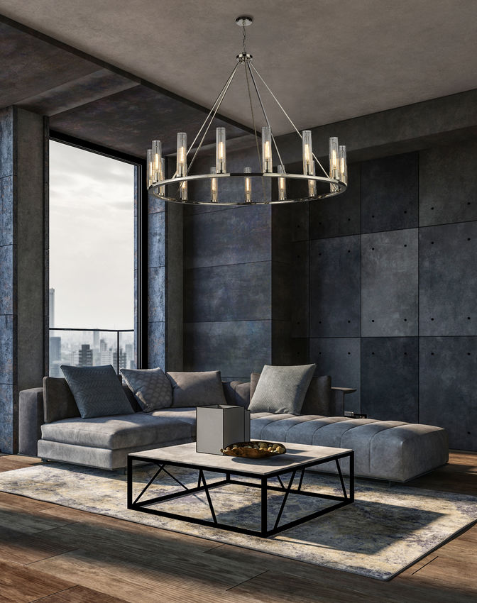 BEAU luminaire suspendu chrome 3031-15PN | Luminaire Plus.ca