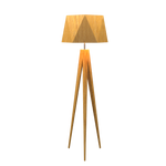 TRIPOD FACETED lampe de plancher en bois du Brésil 3034