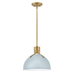 ARGO luminaire suspendu bleu pâle et doré 3487PBL