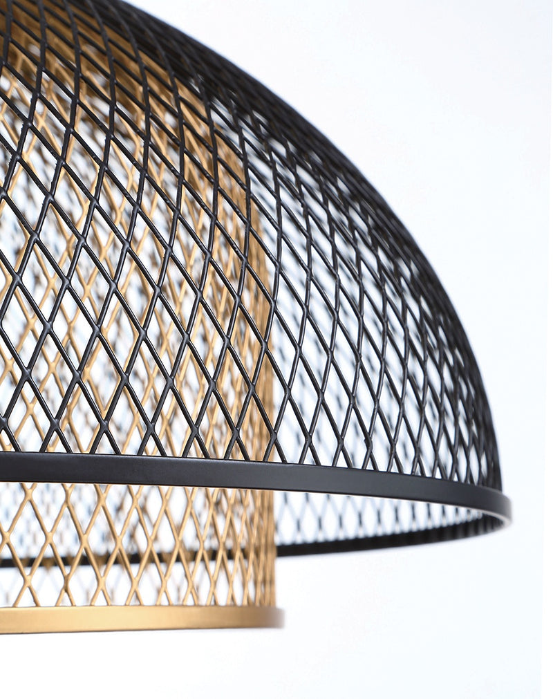 KENMORE luminaire suspendu noir et doré 35945-017 | Luminaire Plus.ca