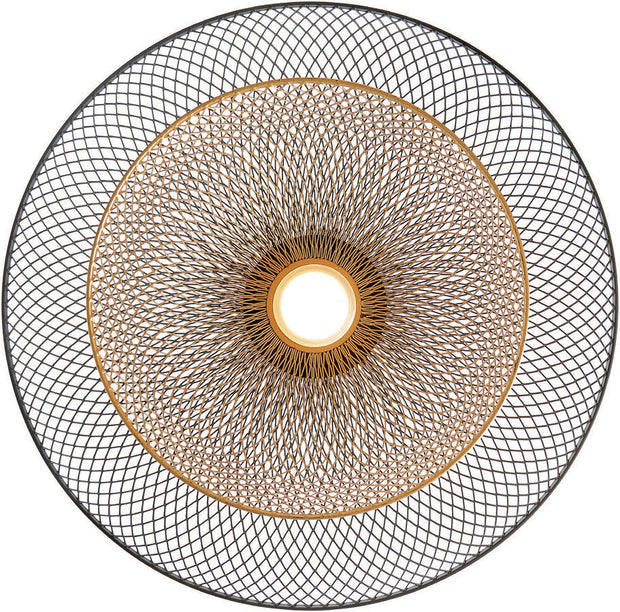 KENMORE luminaire suspendu noir et doré 35945-017 | Luminaire Plus.ca