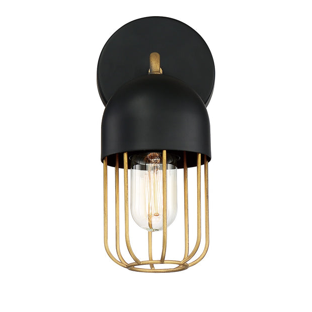 PALMERSTON luminaire mural noir et doré 35960-010 | Luminaire Plus.ca