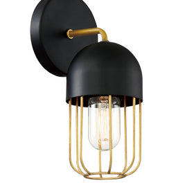 PALMERSTON luminaire mural noir et doré 35960-010 | Luminaire Plus.ca