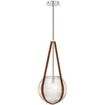 ROSEMOUNT luminaire suspendu cuir brun 35990-024