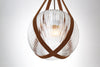 ROSEMOUNT luminaire suspendu cuir brun 35990-024