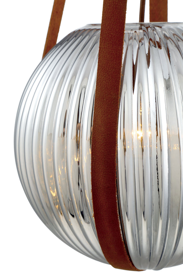 ROSEMOUNT luminaire suspendu cuir brun 35990-024 | Luminaire Plus.ca