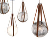 ROSEMOUNT luminaire suspendu cuir brun 35990-024