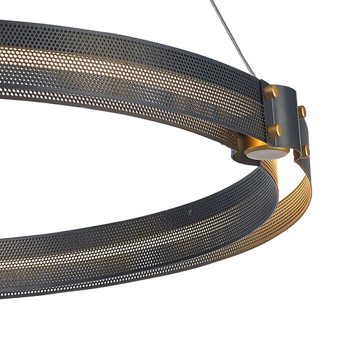 Luminaire suspendu noir et doré | Luminaire Plus.ca