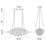 Eurofase CLAYTON luminaire suspendu verre et doré 37344-016