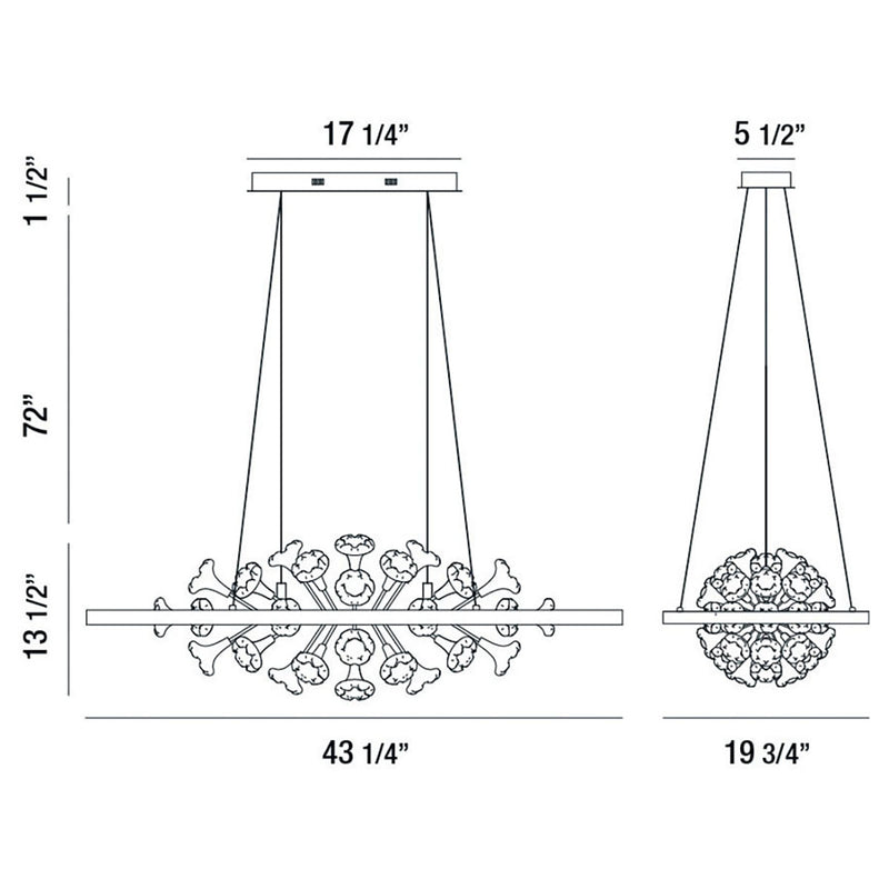 Eurofase CLAYTON luminaire suspendu verre et doré 37344-016