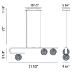 Eurofase PHILLIMORE luminaire suspendu verre et doré 37350-017