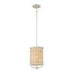 COMPARELLI luminaire suspendu en rotin blanc 38158-025 | Luminaire Plus.ca