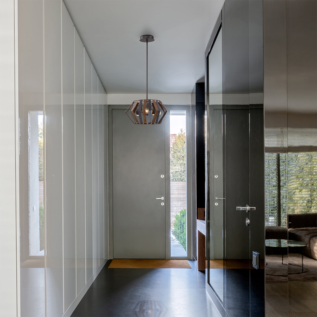 BEVELO luminaire suspendu bronze et effet bois 38267-017 | Luminaire Plus.ca