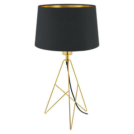 CAMPORALE lampe de table noir et doré 39179A | Luminaire Plus.ca