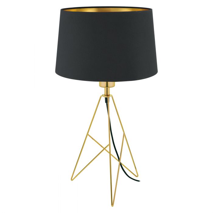 CAMPORALE lampe de table noir et doré 39179A | Luminaire Plus.ca