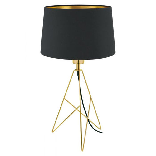 CAMPORALE lampe de table noir et doré 39179A | Luminaire Plus.ca