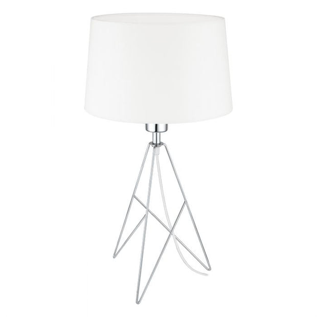 CAMPORALE lampe de table blanc et chrome 39181A | Luminaire Plus.ca