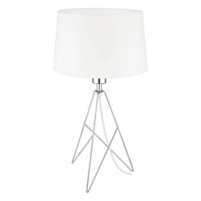 CAMPORALE lampe de table blanc et chrome 39181A