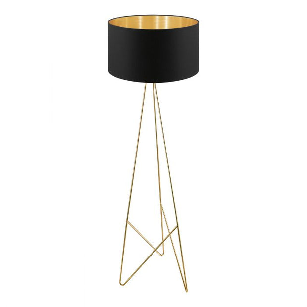 CAMPORALE lampe de plancher noir et doré 39231A | Luminaire Plus.ca