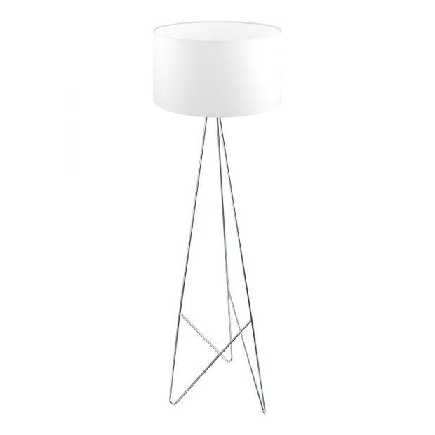 CAMPORALE lampe de plancher blanc et chrome 39232A | Luminaire Plus.ca