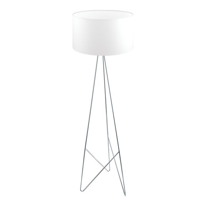 CAMPORALE lampe de plancher blanc et chrome 39232A | Luminaire Plus.ca