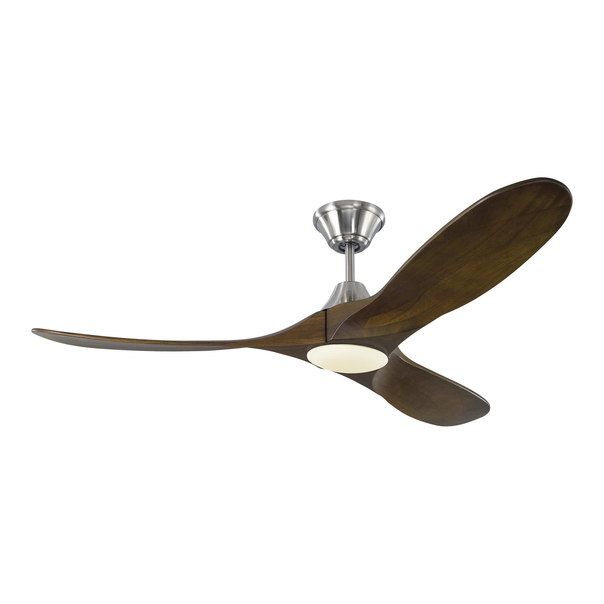 MAVERICK ventilateur nickel brossé et effet bois 3MAVR52BSD | Luminaire Plus.ca