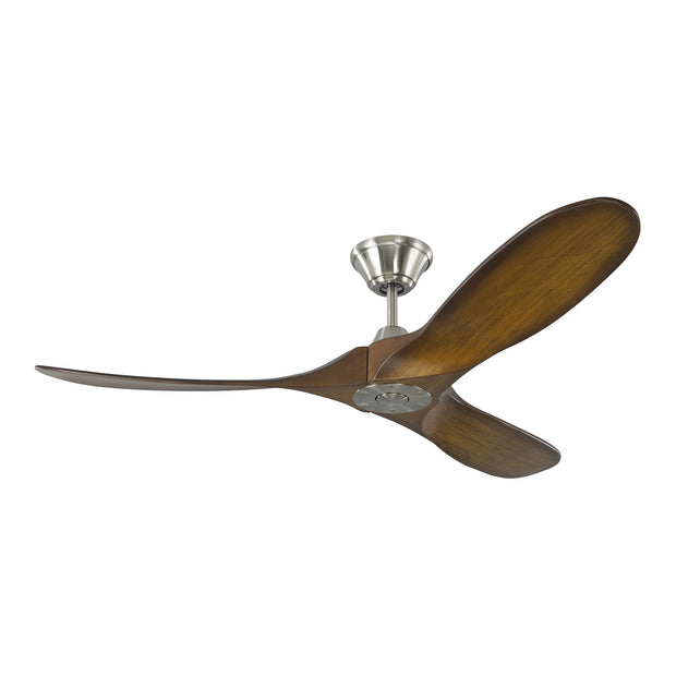 MAVERICK ventilateur nickel brossé effet bois 3MAVR52BSKOA | Luminaire Plus.ca