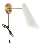 BUTERA luminaire mural blanc et doré S08011AGWH