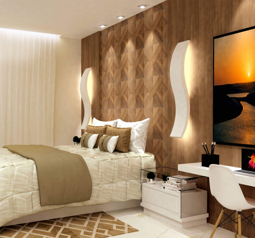 WAVE luminaire mural en bois du Brésil 4072LED | Luminaire Plus.ca