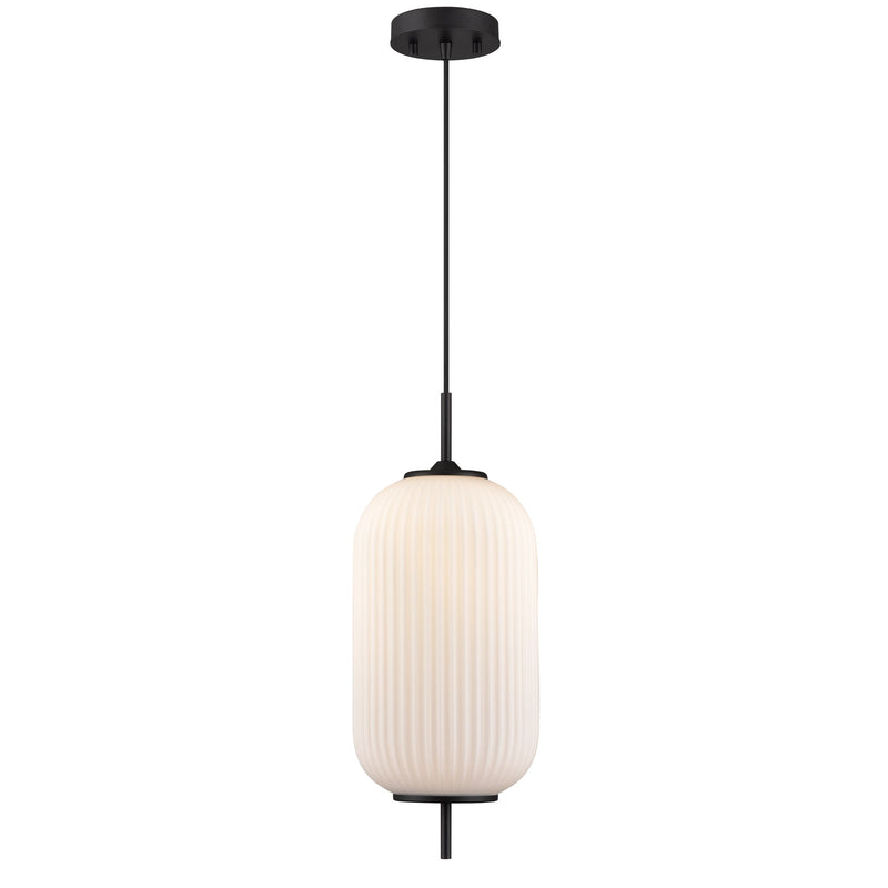 MOUNT PEARL luminaire graphite et verre opalin | Luminaire Plus.ca