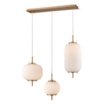 MOUNT PEARL luminaire doré et verre opalin | Luminaire Plus.ca