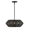 LUCA luminaire suspendu noir en rotin 40383BLK | Luminaire Plus.ca