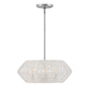 LUCA luminaire suspendu chrome en rotin 40383PCM | Luminaire Plus.ca