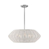 LUCA luminaire suspendu chrome en rotin 40384PCM