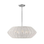 LUCA luminaire suspendu chrome en rotin 40384PCM
