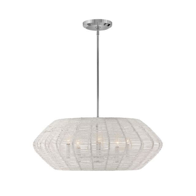 LUCA luminaire suspendu chrome en rotin 40384PCM