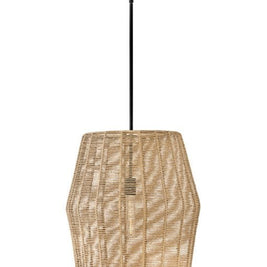 LUCA luminaire noir en rotin naturel 40387BLK-CML | Luminaire Plus.ca