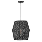 LUCA luminaire suspendu noir en rotin 40387BLK | Luminaire Plus.ca