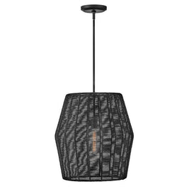 LUCA luminaire suspendu noir en rotin 40387BLK | Luminaire Plus.ca