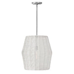LUCA luminaire suspendu chrome en rotin 40387PCM