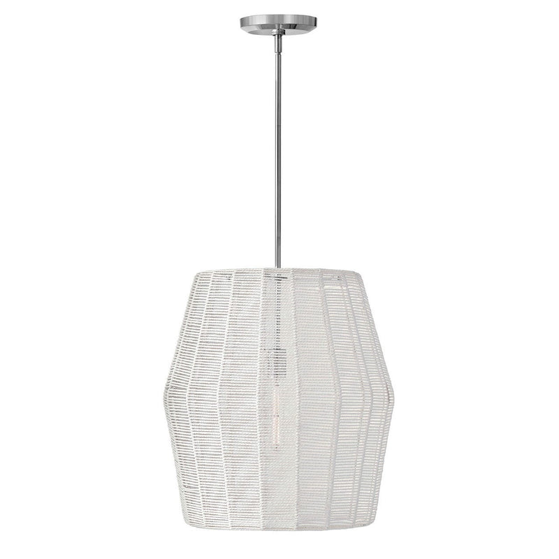LUCA luminaire suspendu chrome en rotin 40387PCM
