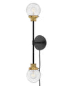 POPPY luminaire mural noir et doré 40692BK | Luminaire Plus.ca