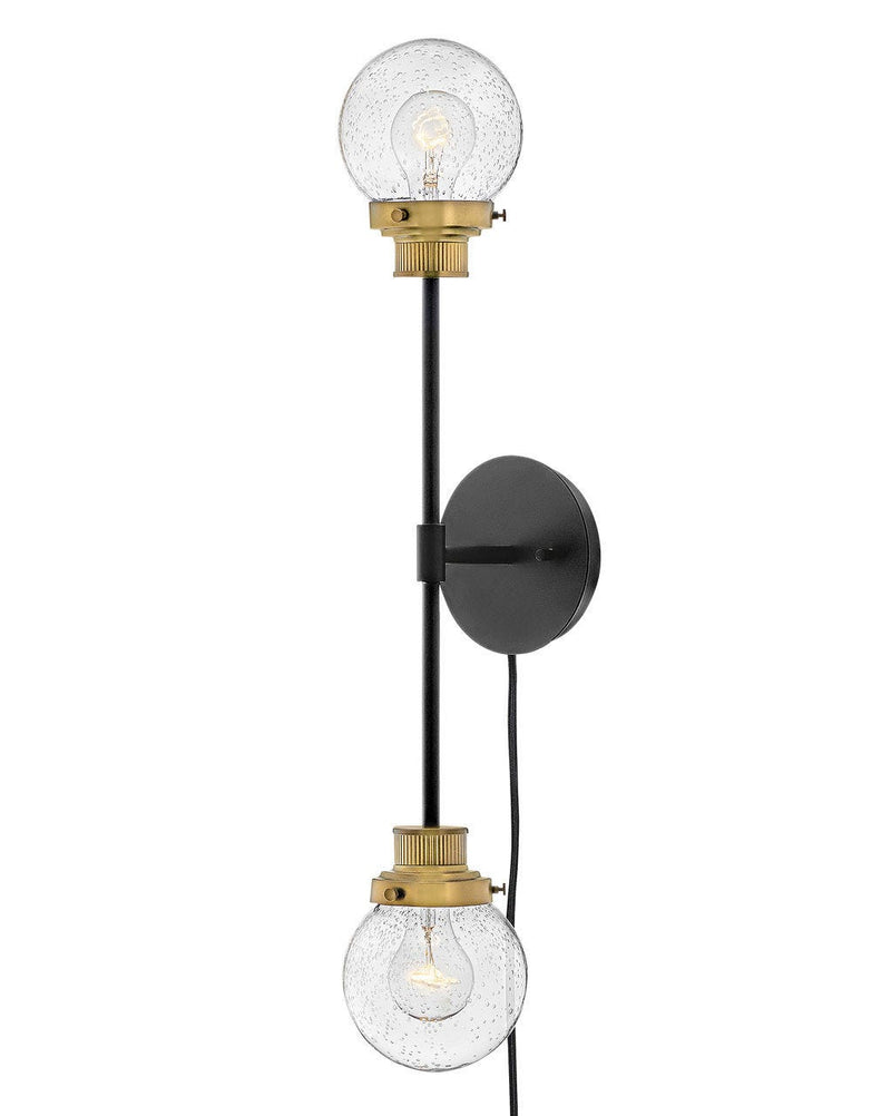 POPPY luminaire mural noir et doré 40692BK | Luminaire Plus.ca