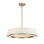 CELENE luminaire susp doré et abat jour lin naturel DVP41024BR+LIN-CCT | Luminaire Plus.ca